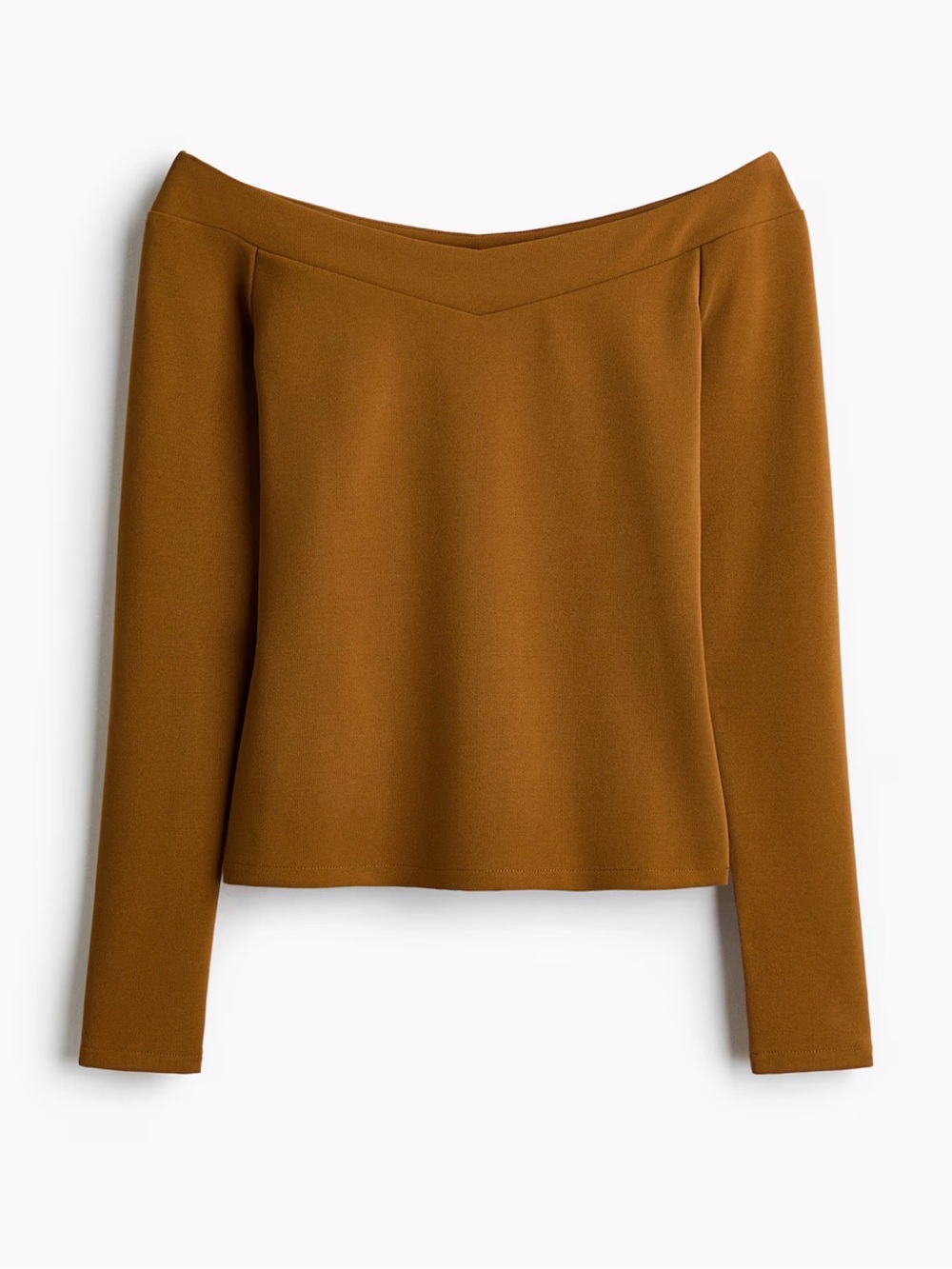 NWT H&M Off-the-Shoulder Sweater in Light Brown